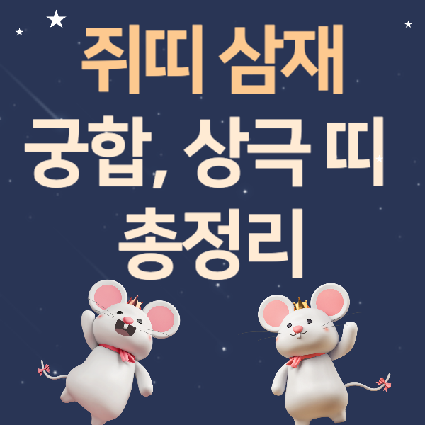 쥐띠 삼재 궁합 상극띠 확인