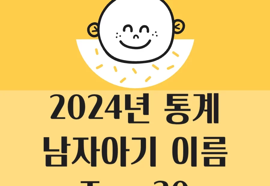 2024년 남자아기 이름 순위 추천